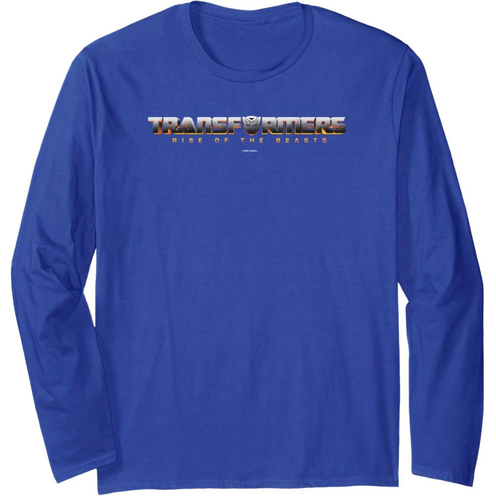 image:imageTransformers Rise of The Beasts Shaded Movie Logo Long Sleeve TShirtRoyal Blue