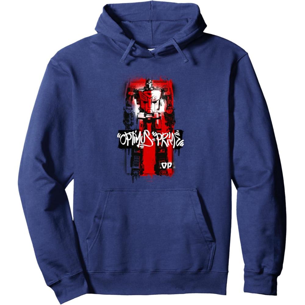 image:imageTransformers Rise of the Beasts Optimus Prime Towering Shot Pullover HoodieNavy Blue