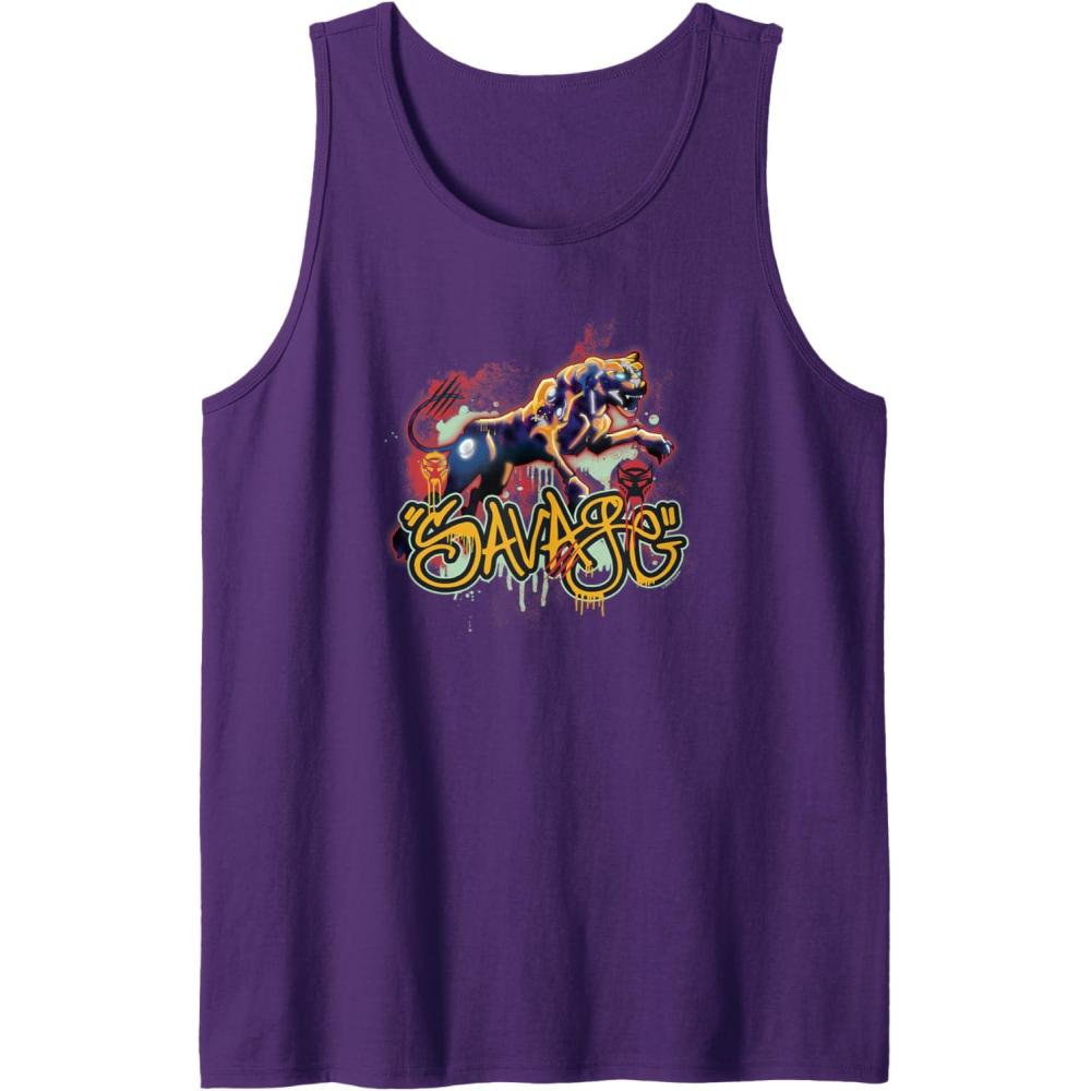 image:imageTransformers Rise of the Beasts Savage Cheetor Graffiti Tank TopPurple