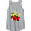 Transformers Dino Might Grimlock Dripping Graffiti Logo Tank Top(Heather Grey)