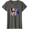 Transformers Good Vs. Evil Split Face Graffiti Retro Poster T-Shirt(Asphalt Grey)