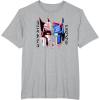 Transformers Good Vs. Evil Split Face Graffiti Retro Poster T-Shirt(Heather Grey)
