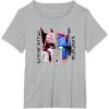 Transformers Good Vs. Evil Split Face Graffiti Retro Poster T-Shirt(Heather Grey)
