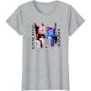 Transformers Good Vs. Evil Split Face Graffiti Retro Poster T-Shirt(Heather Grey)