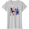 Transformers Good Vs. Evil Split Face Graffiti Retro Poster T-Shirt(Silver Grey)