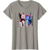 Transformers Good Vs. Evil Split Face Graffiti Retro Poster T-Shirt(Slate Grey)