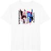 Transformers Good Vs. Evil Split Face Graffiti Retro Poster T-Shirt(White)