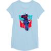 Transformers Optimus Prime 84 Graffiti Painted Wall Portrait T-Shirt(Baby Blue)