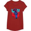Transformers Optimus Prime 84 Graffiti Painted Wall Portrait T-Shirt(Cranberry Red)