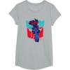 Transformers Optimus Prime 84 Graffiti Painted Wall Portrait T-Shirt(Heather Grey)