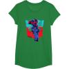 Transformers Optimus Prime 84 Graffiti Painted Wall Portrait T-Shirt(Kelly Green)