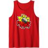 Transformers Dino Might Grimlock Dripping Graffiti Logo Tank Top(Red)