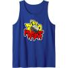 Transformers Dino Might Grimlock Dripping Graffiti Logo Tank Top(Royal Blue)