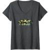Transformers Grimlock Urban Style Graffiti Text Logo V-Neck T-Shirt(Dark Heather Grey)