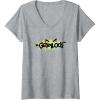 Transformers Grimlock Urban Style Graffiti Text Logo V-Neck T-Shirt(Heather Grey)