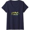 Transformers Grimlock Urban Style Graffiti Text Logo V-Neck T-Shirt(Navy Blue)