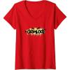 Transformers Grimlock Urban Style Graffiti Text Logo V-Neck T-Shirt(Red)