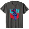 Transformers Optimus Prime 84 Graffiti Painted Wall Portrait T-Shirt(Asphalt Grey)