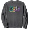Transformers Optimus Prime Vs. Megatron Retro Graffiti Paint Sweatshirt(Dark Heather Grey)