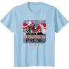 Transformers: Rise of the Beasts Optimus Distressed Shot T-Shirt(Baby Blue)