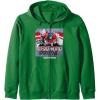 Transformers: Rise of the Beasts Optimus Distressed Shot Zip Hoodie(Dark Green)