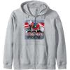 Transformers: Rise of the Beasts Optimus Distressed Shot Zip Hoodie(Heather Grey)
