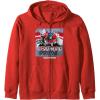 Transformers: Rise of the Beasts Optimus Distressed Shot Zip Hoodie(Red)