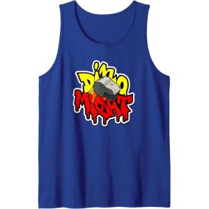 Transformers Dino Might Grimlock Dripping Graffiti Logo Tank Top(Royal Blue)