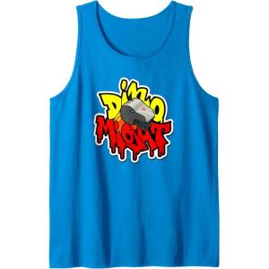 Transformers Dino Might Grimlock Dripping Graffiti Logo Tank Top(Sapphire Blue)