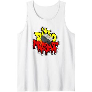 Transformers Dino Might Grimlock Dripping Graffiti Logo Tank Top(White)