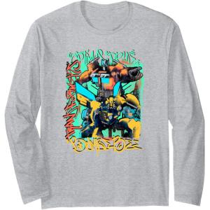 Transformers: Rise of The Beasts Optimus & Bee Graffiti Shot Long Sleeve T-Shirt(Heather Grey)