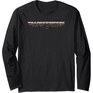 Transformers: Rise of The Beasts Shaded Movie Logo Long Sleeve T-Shirt(Black)