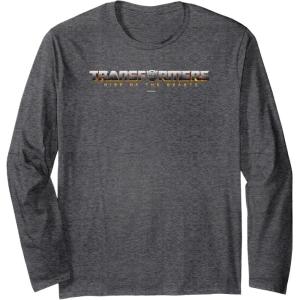 Transformers: Rise of The Beasts Shaded Movie Logo Long Sleeve T-Shirt(Dark Heather Grey)