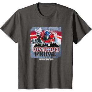 Transformers: Rise of the Beasts Optimus Distressed Shot T-Shirt(Asphalt Grey)