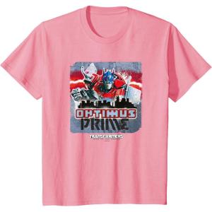 Transformers: Rise of the Beasts Optimus Distressed Shot T-Shirt(Pink)