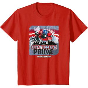 Transformers: Rise of the Beasts Optimus Distressed Shot T-Shirt(Red)