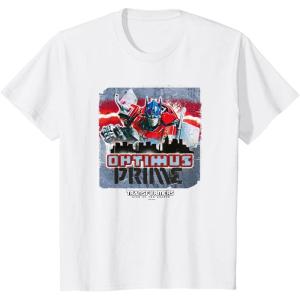 Transformers: Rise of the Beasts Optimus Distressed Shot T-Shirt(White)