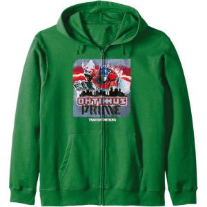 Transformers: Rise of the Beasts Optimus Distressed Shot Zip Hoodie(Dark Green)