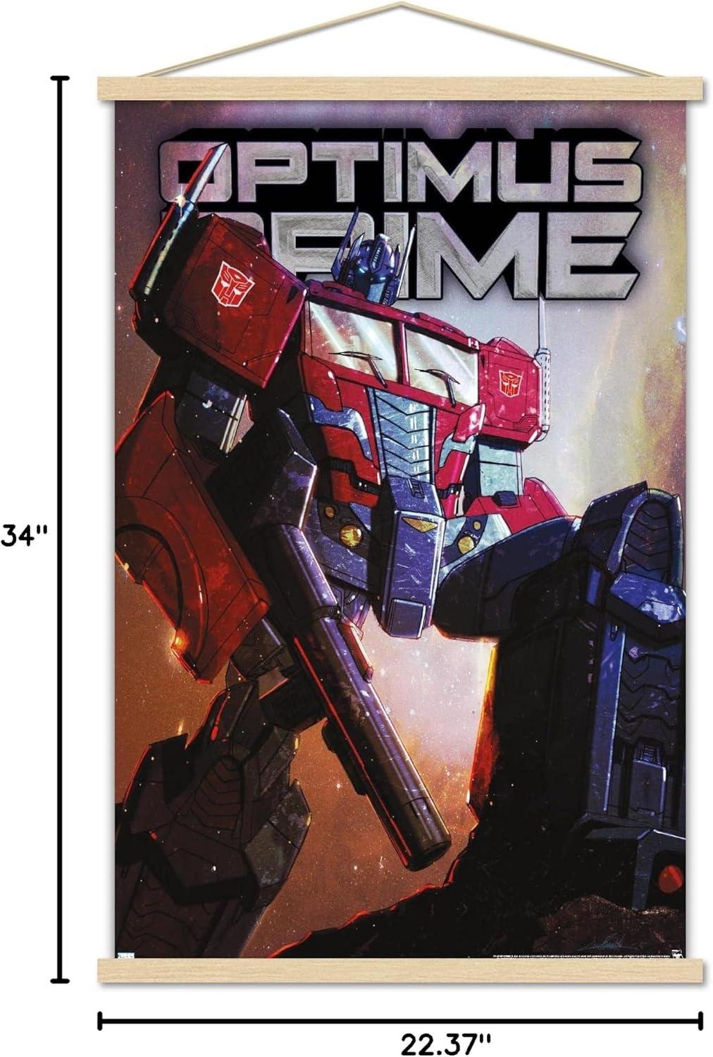image:imageTrends International Hasbro Transformers Optimus Prime Wall Poster 2237quot x 3400quot Print and Beechwood Hanger BundlePremium Print and Beechwood Hanger Bundle