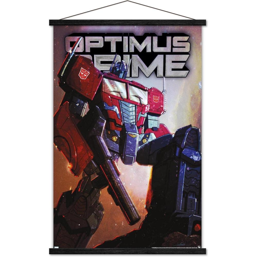 image:imageTrends International Hasbro Transformers  Optimus Prime Wall Poster 2237quot x 3400quot Print and Beechwood Hanger BundlePrint and Black Hanger Bundle