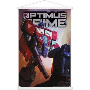 Trends International Hasbro Transformers – Optimus Prime Wall Poster, 22.37″ x 34.00″, Print and Beechwood Hanger Bundle(Premium Print and White Hanger Bundle)