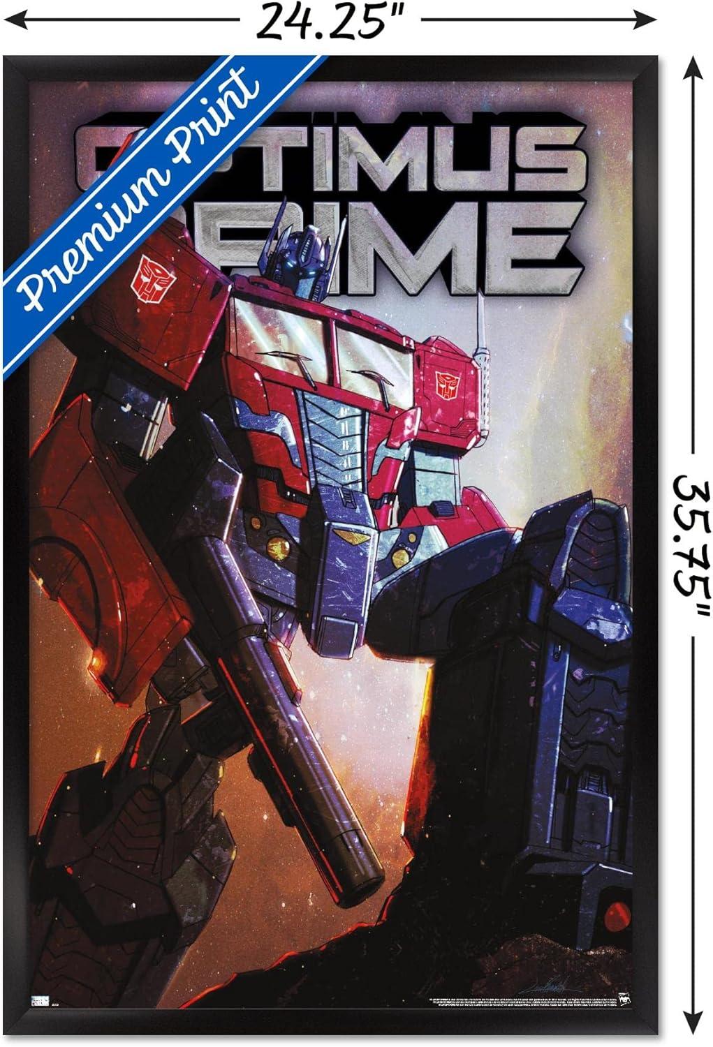 image:imageHasbro Transformers Optimus Prime Wall Poster 34Lquot x 224Wquot Poster ampamp Clip BundleBlack Framed Version