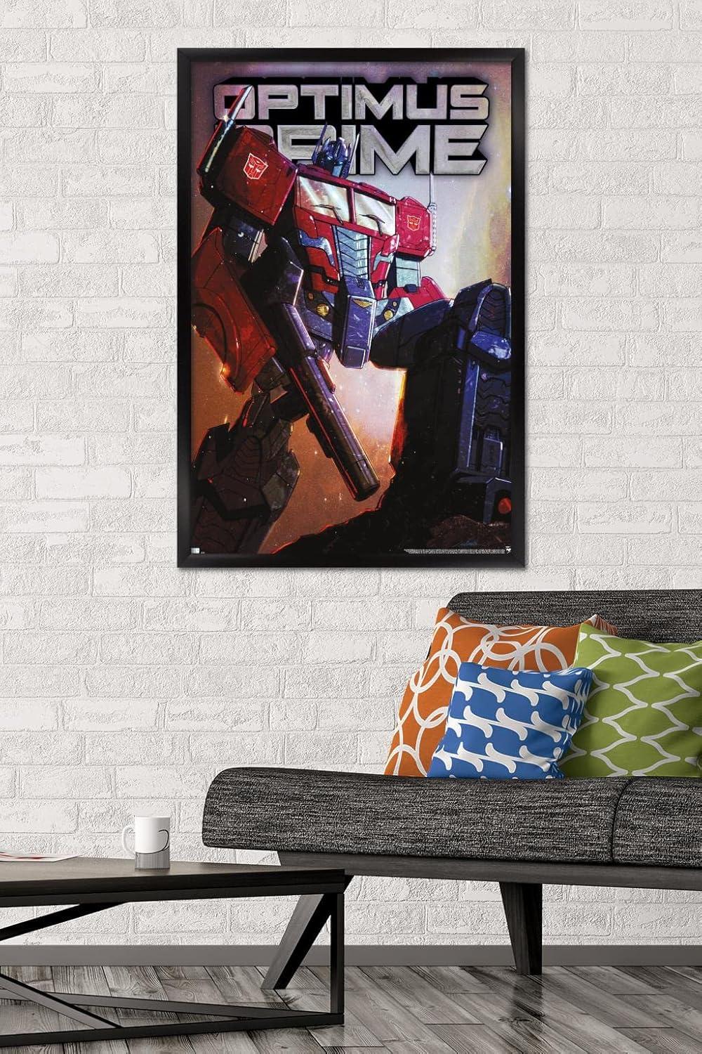 image:imageHasbro Transformers Optimus Prime Wall Poster 34Lquot x 224Wquot Poster ampamp Clip BundleBlack Framed Version