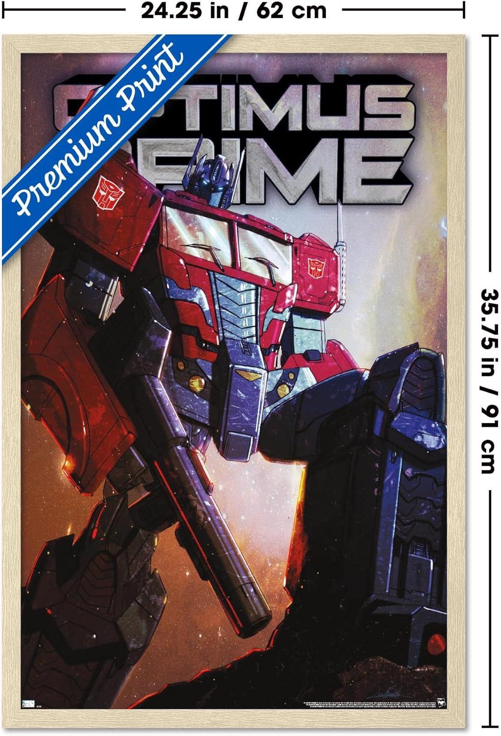 image:imageHasbro Transformers Optimus Prime Wall Poster 34Lquot x 224Wquot Poster ampamp Clip BundleBlonde Framed Version