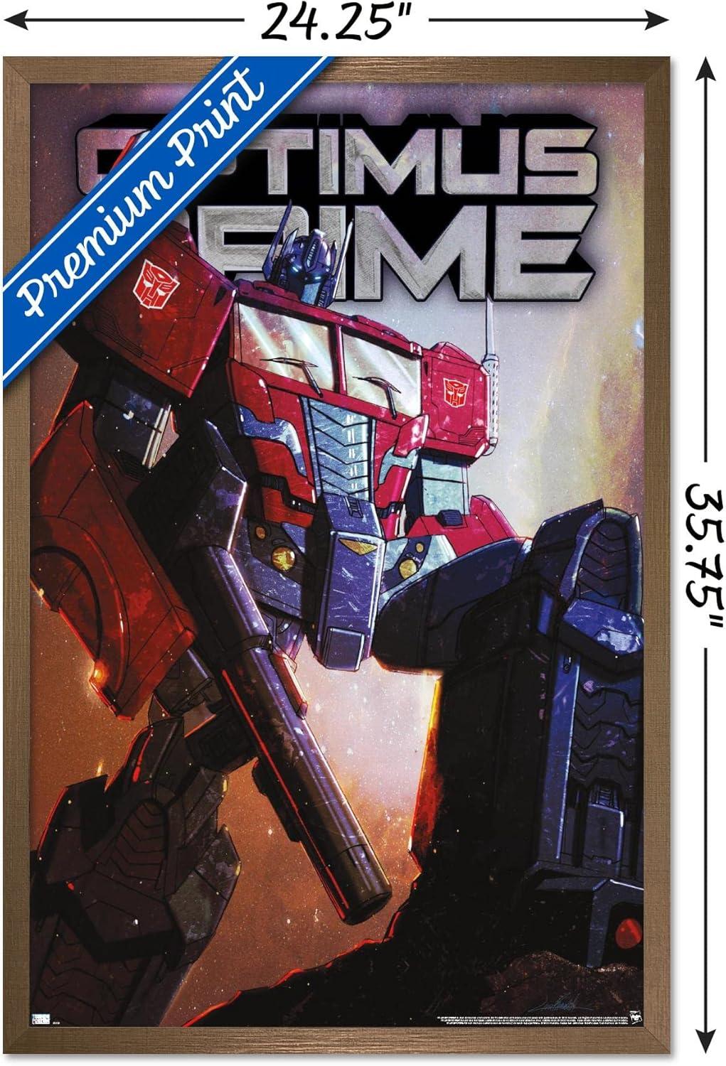 image:imageHasbro Transformers Optimus Prime Wall Poster 34Lquot x 224Wquot Poster ampamp Clip BundleBronze Framed Version