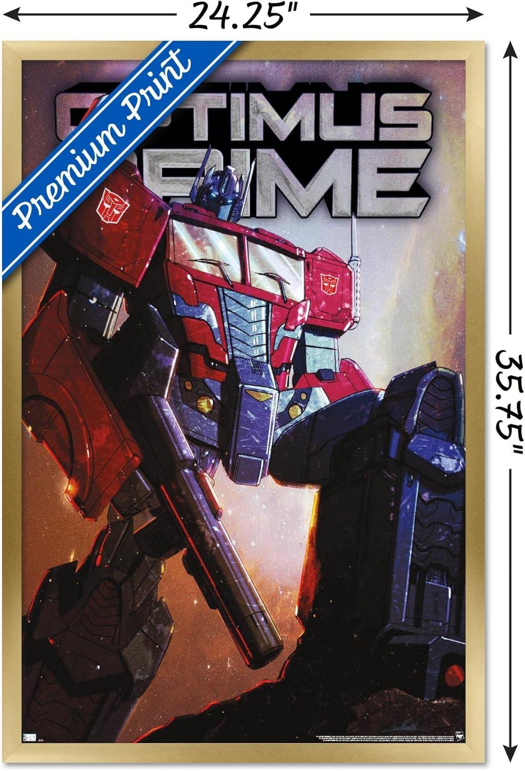 image:imageHasbro Transformers Optimus Prime Wall Poster 34Lquot x 224Wquot Poster ampamp Clip BundleGold Framed Version