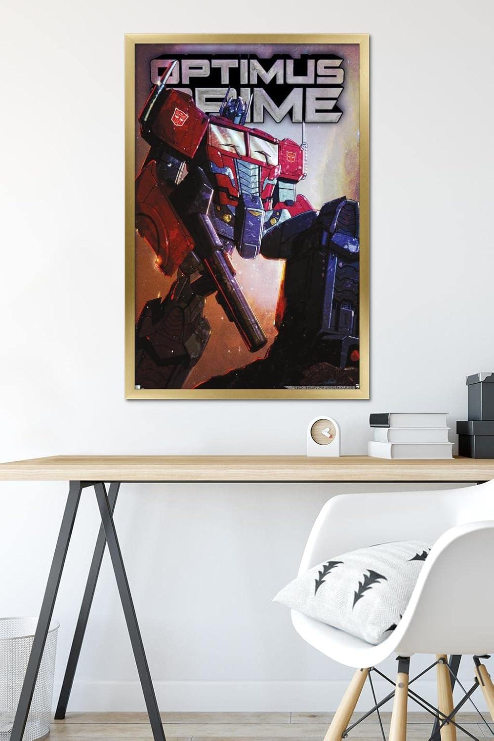 image:imageHasbro Transformers Optimus Prime Wall Poster 34Lquot x 224Wquot Poster ampamp Clip BundleGold Framed Version