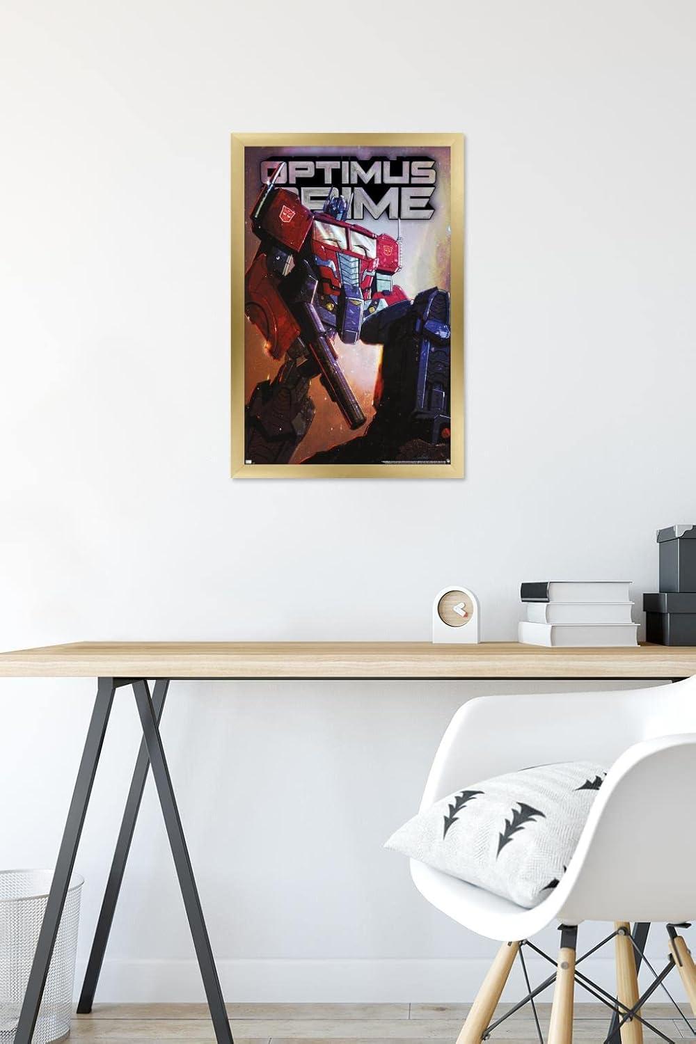 image:imageHasbro Transformers Optimus Prime Wall Poster 34Lquot x 224Wquot Poster ampamp Clip BundleGold Framed Version