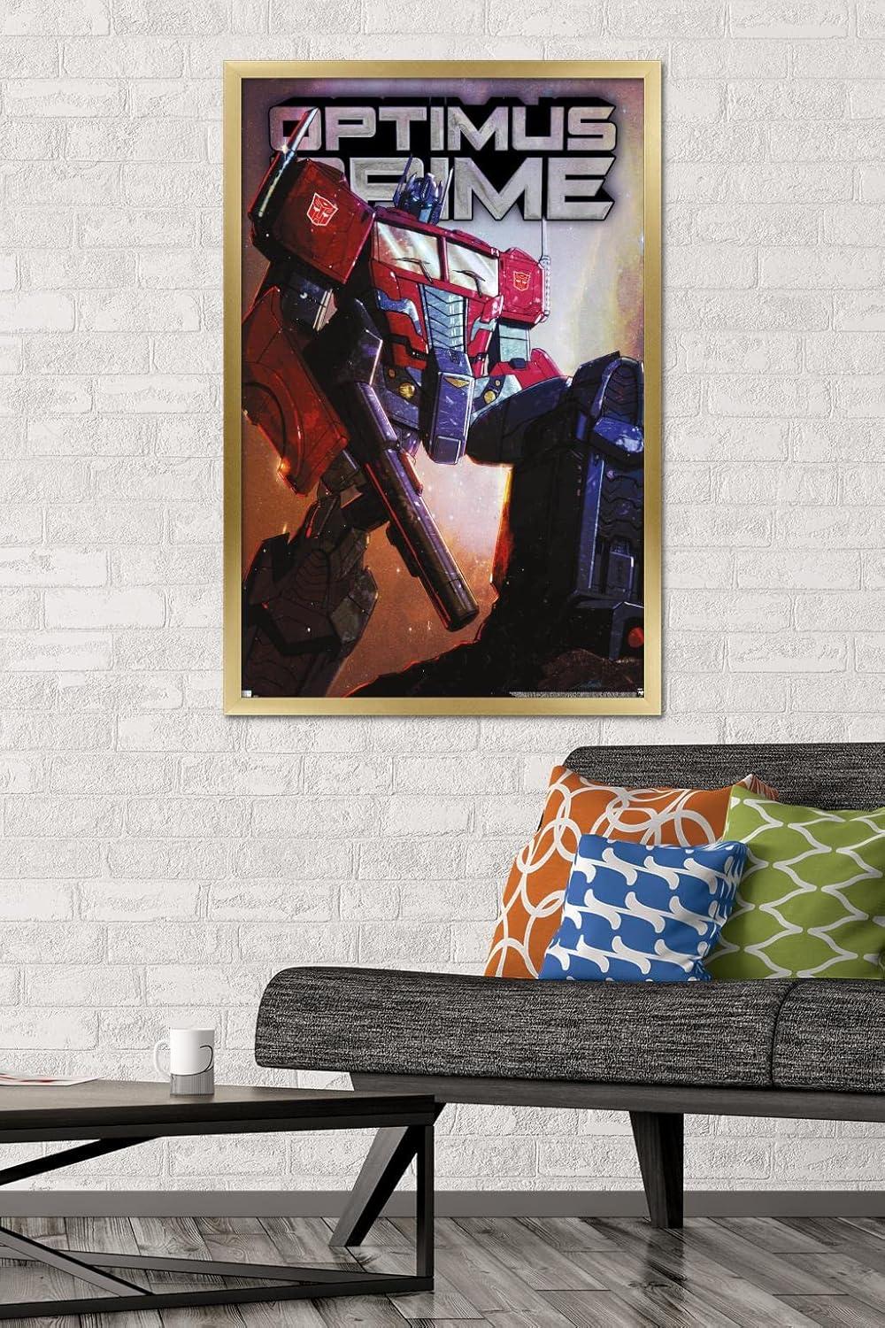 image:imageHasbro Transformers Optimus Prime Wall Poster 34Lquot x 224Wquot Poster ampamp Clip BundleGold Framed Version