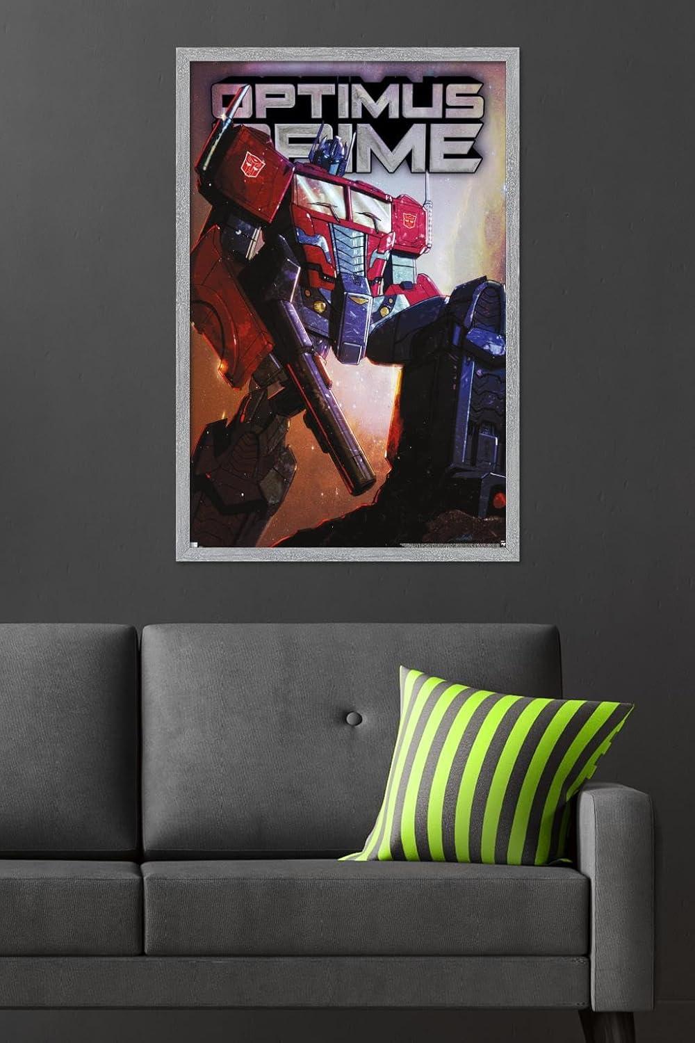 image:imageHasbro Transformers Optimus Prime Wall Poster 34Lquot x 224Wquot Poster ampamp Clip BundleGray Framed Version